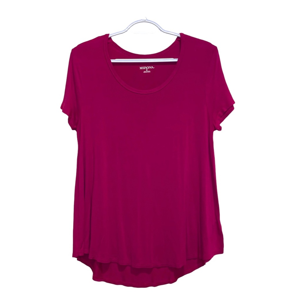 2 FOR $15 Merona Raspberry Scoop Neck Short Sleeve T-Shirt
